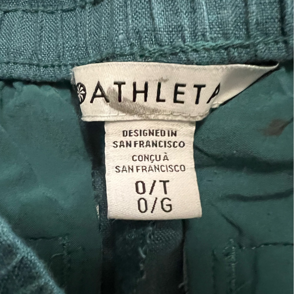 Athleta Retreat Linen wide leg pant 0T - Picture 6 of 6